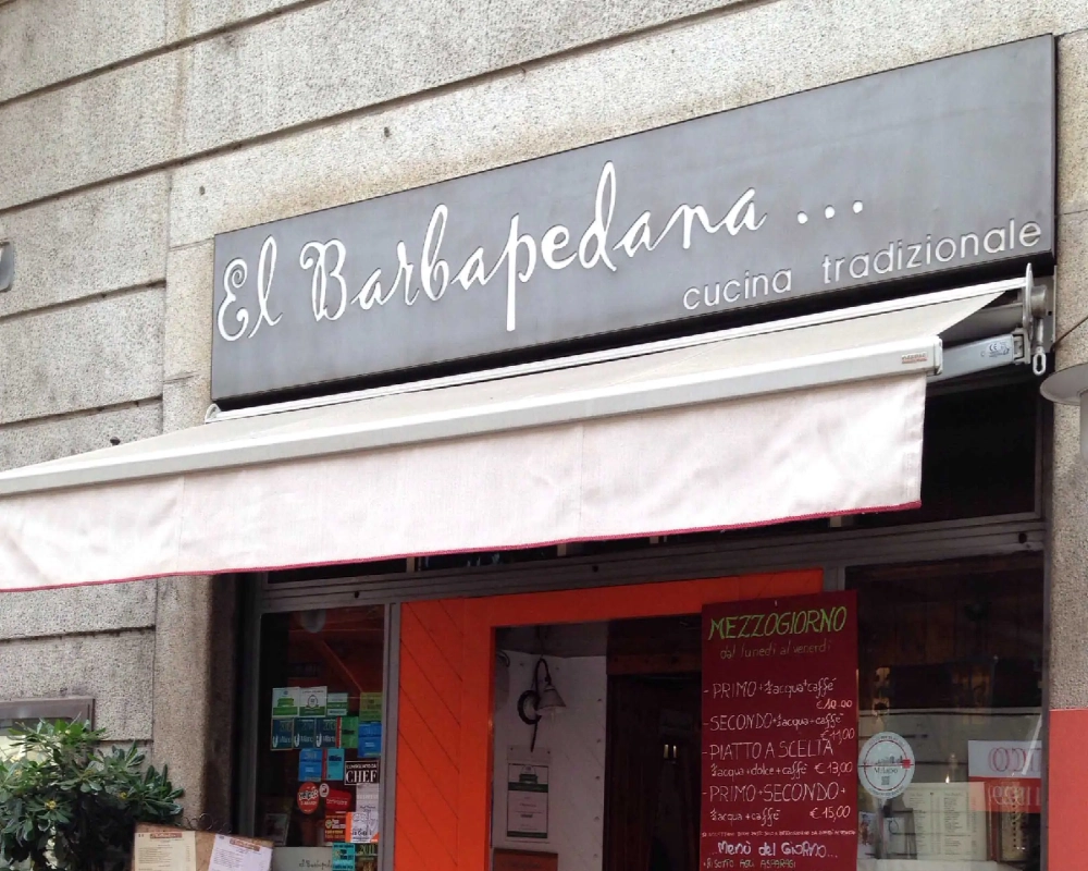Restaurante Barbapedana en Navigli